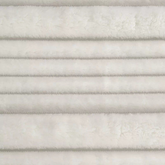 Pătură cuvertură Nina 220x200 flanel 3D moale Eurofirany 300 GSM albă