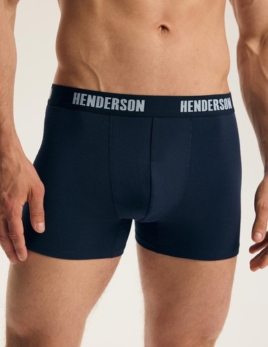 Boxeri bărbați Henderson 45477 Frost 2-pack din bumbac cu bandă lată cu logo