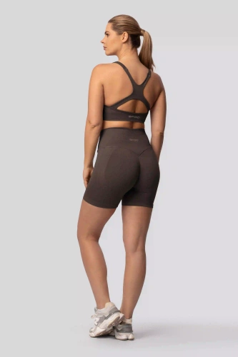 Spaio PUSH-UP PRO colanți scurți modelatori fără cusături talie înaltă fitness chocolate