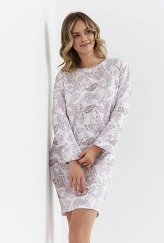 Cămașă de noapte din bumbac periat 429 Cana - roz oriental