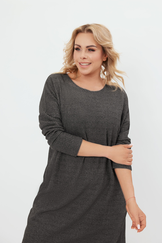 Tunică cu mânecă lungă pentru femei Avira Italian Fashion - dark melange