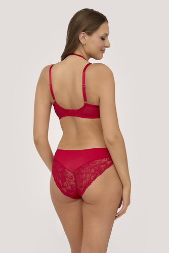 Sutien semi-moale 2177 – sutien din dantelă roșie cu armătură nud