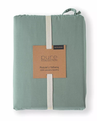 Pure 23 Lenjerie de pat din bumbac monocolor Detexpol mint