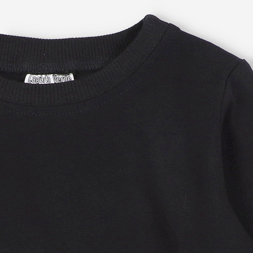 KAR-1013/CZA Bluză băiat cu mâneci lungi Lagarto Verde, neagră