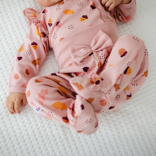 Costum de dormit pentru copii Fluffy Tails Eevi - roz, bumbac cu fundita