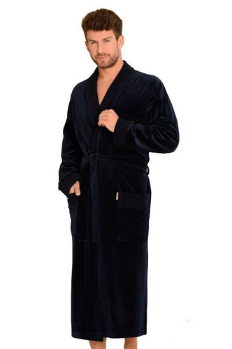 712 Halat bărbătesc Velour De lafense - albastru marin