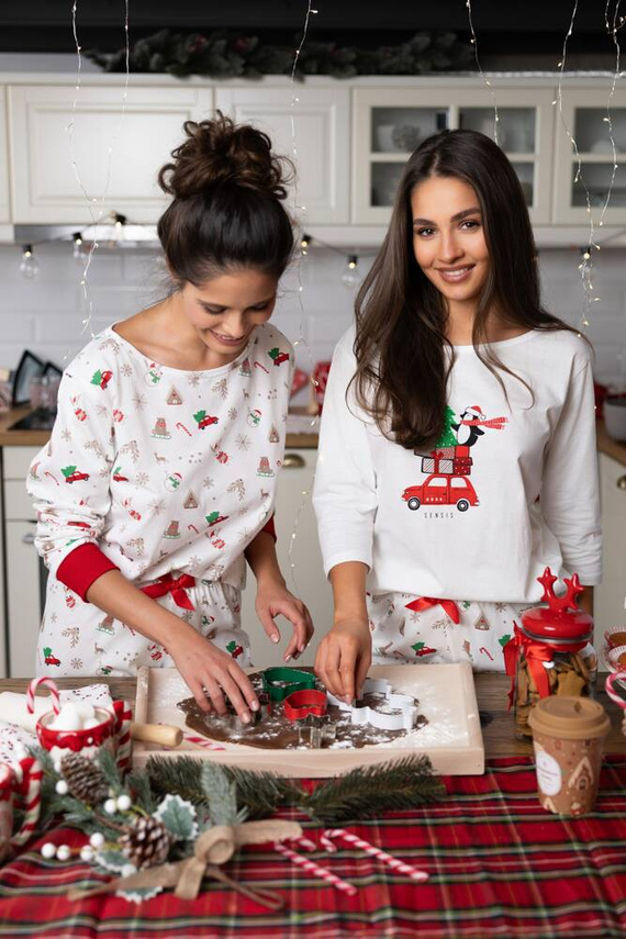 Pijama pentru femei Samantha Sensis -ecru