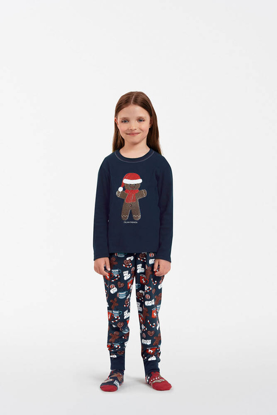 Makala Pijama pentru copii Italian Fashion - albastru navy/print