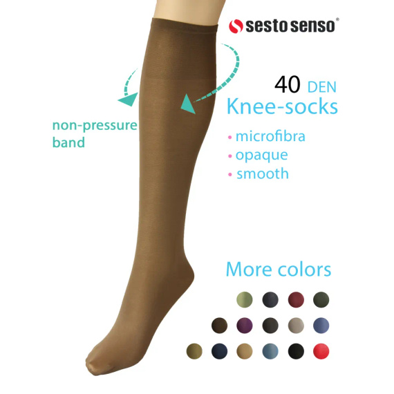 Sprint Șosete până la genunchi 40 den Sesto Senso smeraldo