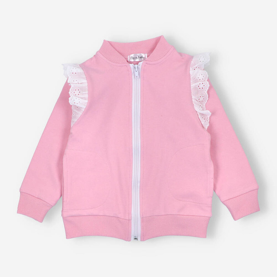 BOB-0005 Hanorac bomber pentru fete By o Baby roz