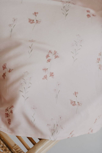 Flori pe înfășat de bambus Pink Milk&Love