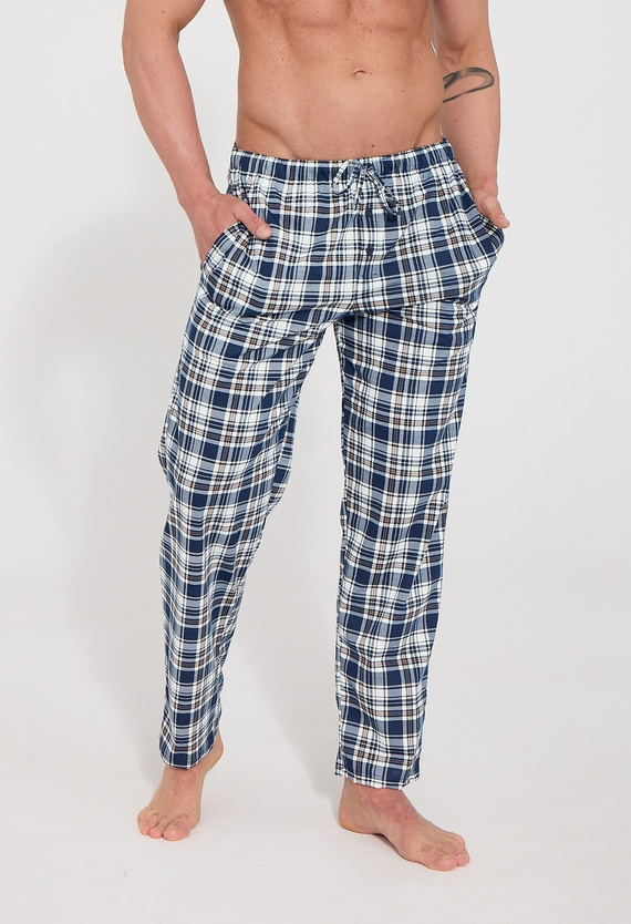 Pantaloni pijama bărbați Cornette 691/63 100% bumbac carouri buzunare