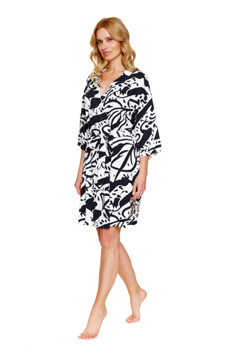 7311 Halat de baie de damă Doctor Nap La Palma – viscoză, imprimeu la modă