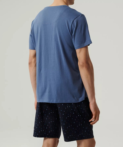 NMP-385 Pijamale bărbați cu mâneci scurte, Atlantic - bleumarin