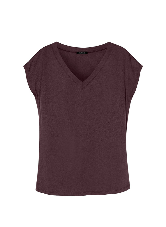 Bluză pijama albastră Mefemi Mila PG71 vâscoză confort brown