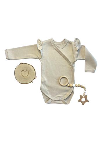 Body fete cu maneci lungi Mamatti BD15228 – 100% bumbac | OEKO-TEX | Calitate poloneză