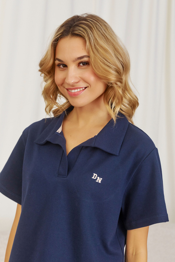 7215 Pijamale de damă Doctor Nap - bleumarin