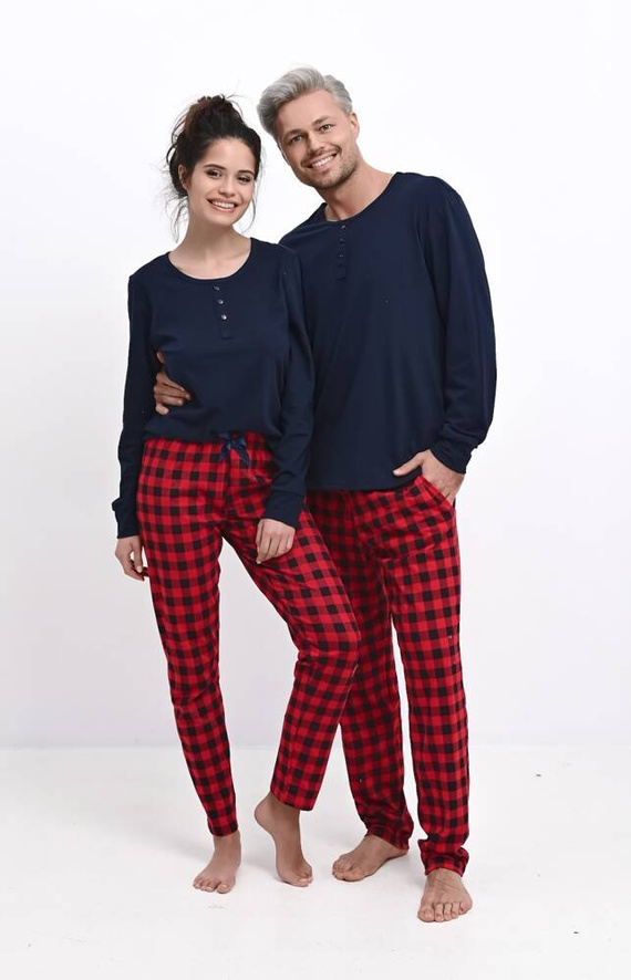 Sensis Louie Pijama pentru bărbați - albastru marin