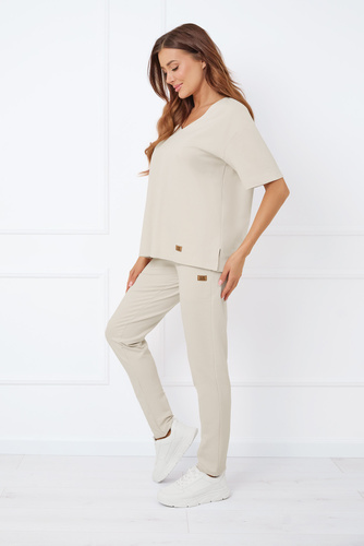 Caro Bluză cu mânecă scurtă Italian Fashion - bej