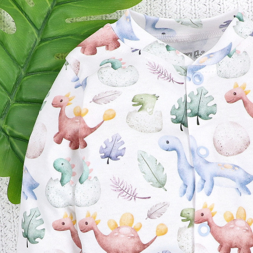 Salopă pentru bebeluși ABN-5567 Dino Explorer Nini | Bumbac organic, închidere cu capse