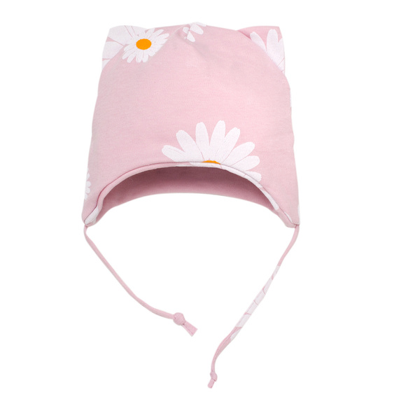 Pălărie pentru bebeluș legată Daisy Pinocchio - roz