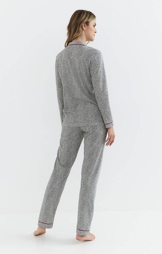 Pijamale cu fermoar pentru damă 410 Cana - grafit