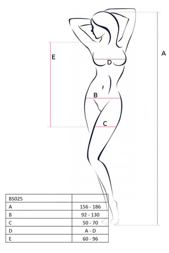 BS025 Bodystocking Passion biały