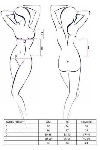 Katriss Corset gorset damski Passion czarny