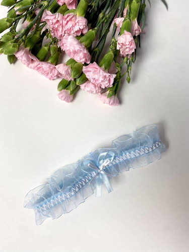 221 De Lafense jartieră din șifon - albastru deschis