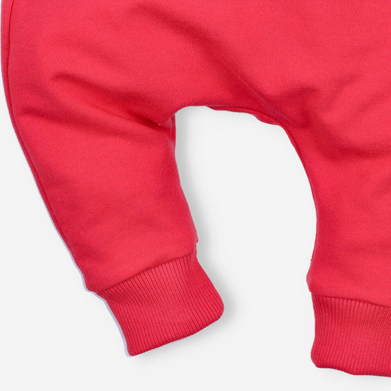 ABN-4517/KOR Pantaloni de trening buzunar din bumbac organic Nini, coral