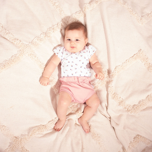 Bloomers Nicol 220087 2-pachet pentru bebeluși, bumbac Oeko-Tex, roz cu flori