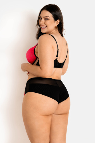 19232 Sutien Funny Plunge Milano negru-fluo – decolteu adânc, senzual, elegant