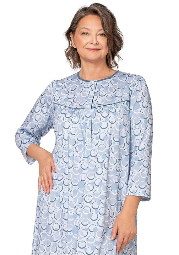 204 Cămașă de noapte cu fermoar Bogna II Martel - albastru 26