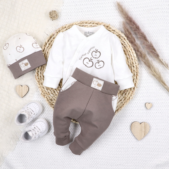 ABN-5304/CZE Pantaloni de trening din bumbac organic Happy Apples Nini