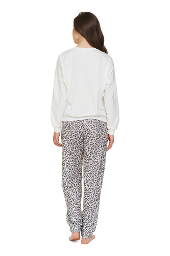 Doctor Nap 7532 Cream Leo Pijamale damă din tricot lungă leo