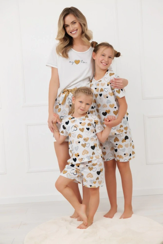 Pijama damă Ariela Italian Fashion – bumbac, mânecă scurtă, pantaloni scurți