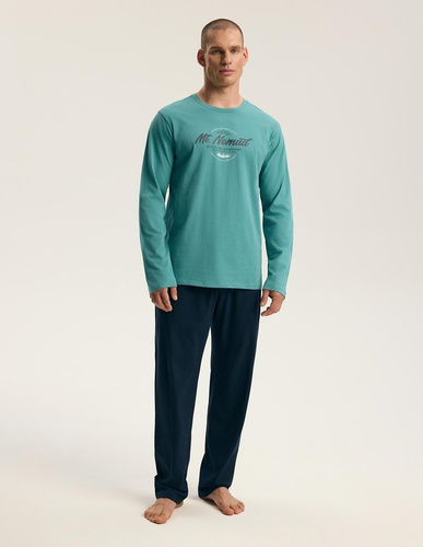 Henderson Core 45500 Flank pijama bărbați verde, lungă, 100% bumbac