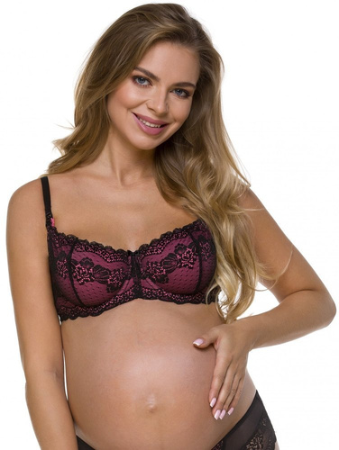 3112 Sutien de alăptare Lupoline negru-roz