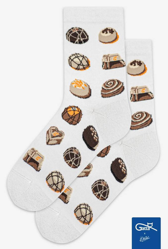 U04.M. Șosete unisex Wedel Gatta - bianco 01/01