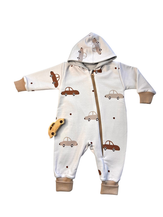 Salopetă fără picioare pentru bebeluși Mamatti KL022 – hanorac, 100% bumbac | Calitate poloneză