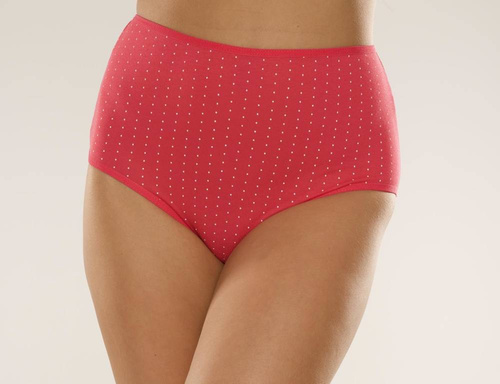 018 Sara De lafense chiloți cu talie înaltă - puncte zmeură