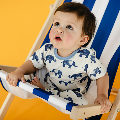 Body elefant cu maneca scurta Eevi - ecru