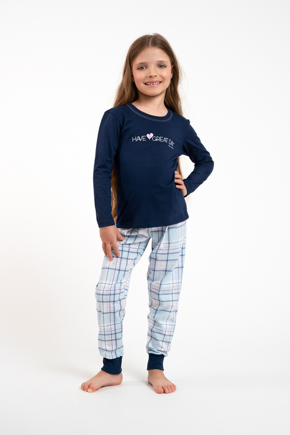 Glamour Pijama pentru fete Italian Fashion - albastru navy/print