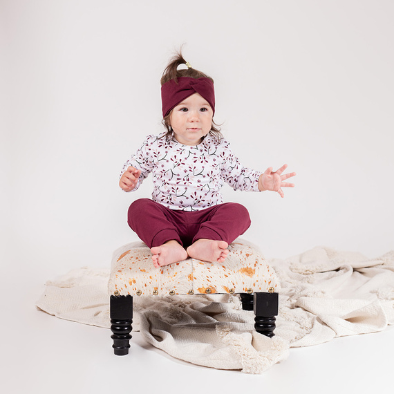 217274 Pantaloni de trening Alisa Nicol – bumbac, visiniu