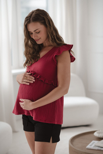 Bluza de maternitate si alaptare Milky Butterfly - confort si stil Milk&Love raspberry