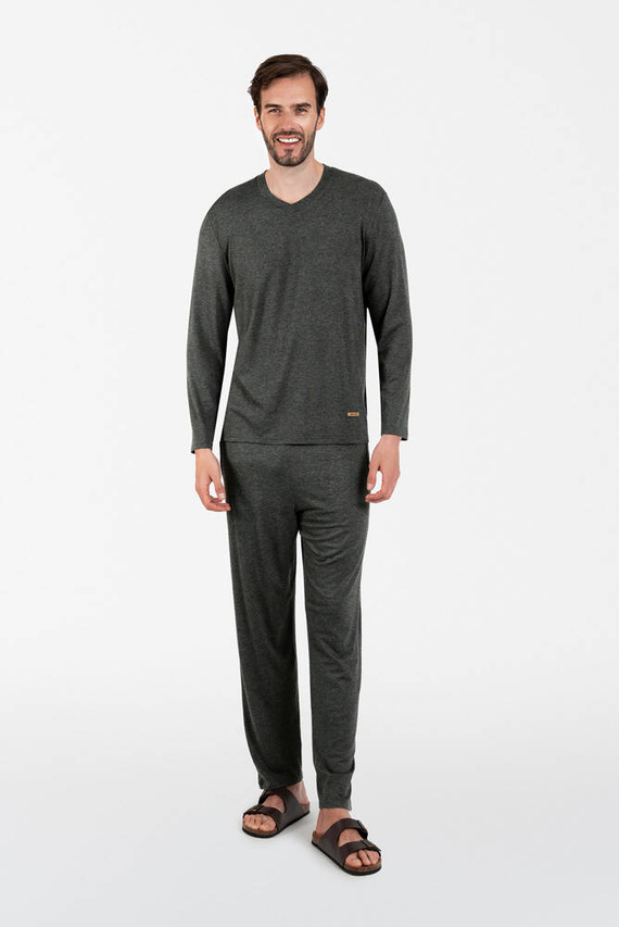 Akord Pijama bărbați mâneci lungi, pantaloni lungi Italian Fashion - c.melange