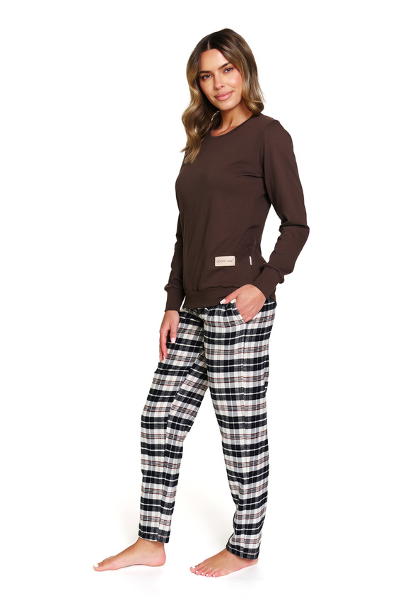 Pijamale pentru femei 7333 Doctor Nap - bumbac și flanel, pijamale calde Brownie