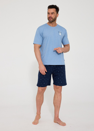 Pijama bărbați Cornette 326/209 Pacific 100% bumbac mânecă scurtă