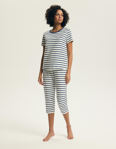 Pijama damă 45316 Eulana 100% bumbac 7/8