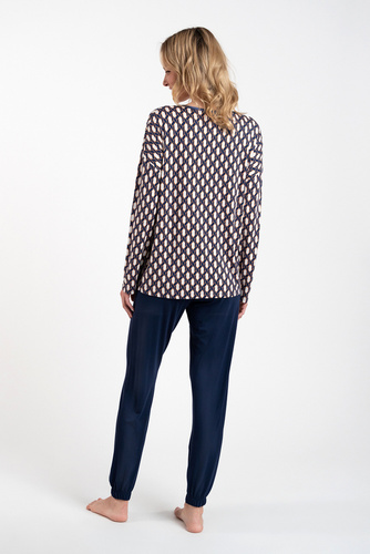 Milda Pijama de damă cu mâneci lungi, pantaloni lungi Italian Fashion